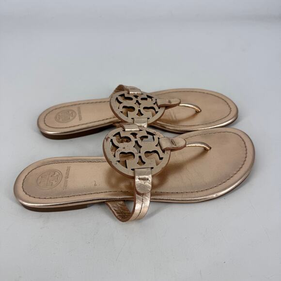 Tory Burch MILLER METALLIC SANDAL in Rose Gold - Picture 2 of 7